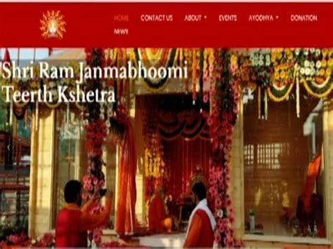 Official Website Of Shri Ram Janmabhoomi Tirtha Kshetra Trust Starts Operating