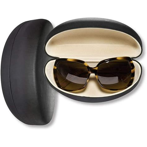 Oversized Sunglasses Case For Men And Women Hard Shell Eyeglass Case In Smooth Matte Black