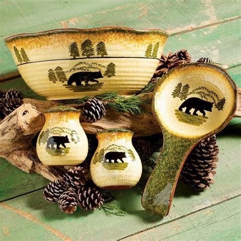 Black Bear Forest Kitchen Accessories Home Decor Pinterest Black