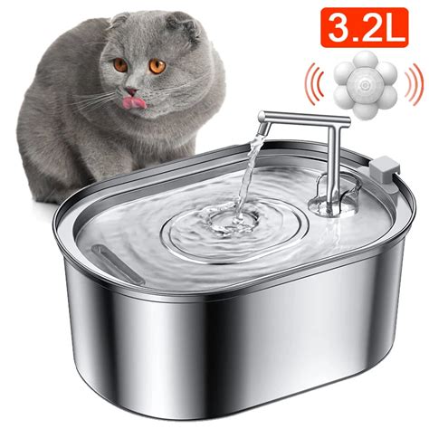 32l New Stainless Steel Automatic Cats Drinker Cat Water Fountain For