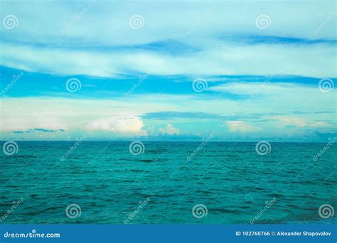 Atlantic Ocean Horizon and Blue Sky Stock Photo - Image of travel, background: 102760766