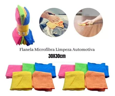 Kit C Panos Microfibra Automotivo Limpeza Multiuso X Mercadolivre