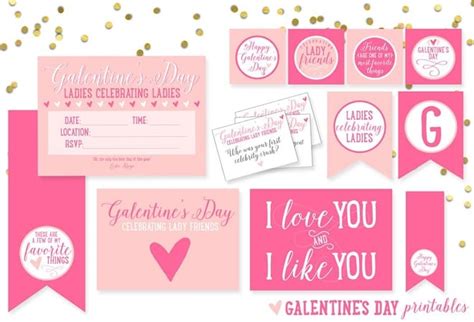 Free Galentine S Day Party Printables Pizzazzerie