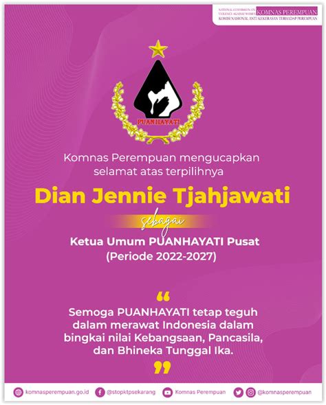 Selamat Atas Terpilihnya Ketua Umum Baru Puanhayati Atmago