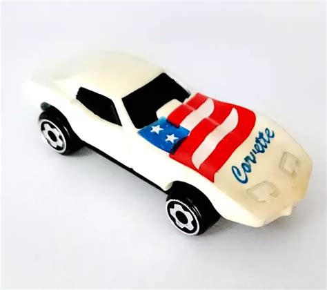 HOT WHEELS MICRO Mattel Malaysia Corvette Stingray White Color