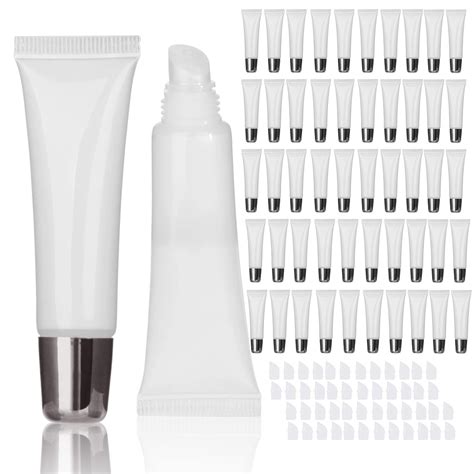 Amazon COSIDEA 50Pcs 12ml 0 4oz Silver Lip Gloss Squeeze Tubes