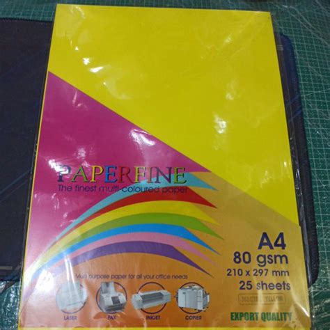 Jual Kertas HVS Warna A4 Paperfine 80 Gram Shopee Indonesia