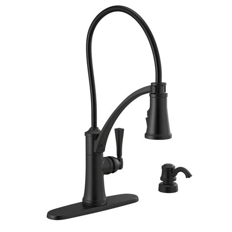 Delta Foundry Single Handle Pull Down Sprayer Kitchen Faucet With Shieldspray And Soap Dispenser