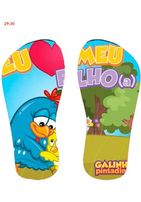 Chinelo Personalizado Galinha Pintadinha Elo