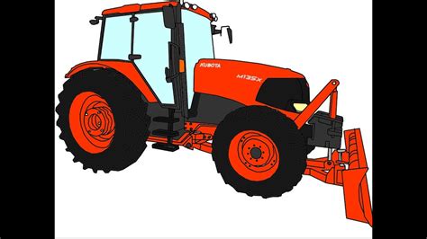 วาดรปรถไถคโบตาM135X KUBOTA M135X YouTube