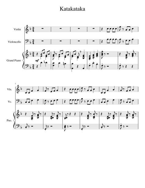 Katakataka Sheet Music For Flute Piano Cello Download Free In Pdf