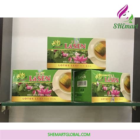 Combo 8 Boxes Vietnamese Lotus Leaf Tea Bags Tra La Sen Huong Viet