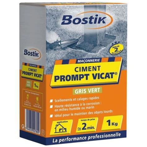 Ciment Prompt Vicat Sac De Kg Bostik Cdiscount Bricolage