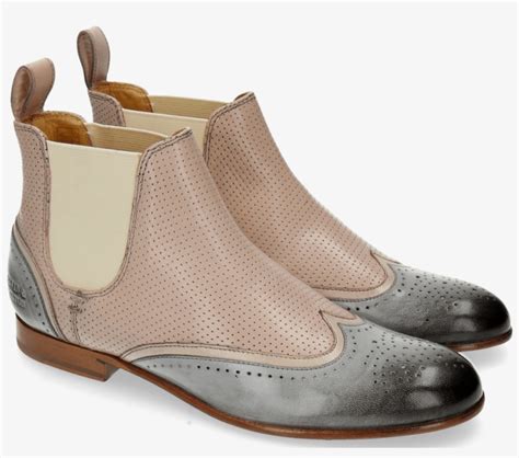 Ankle Boots Sally Perfo Oxygen Nude Pale Rose Elastic Leather
