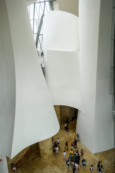 Interior View of Guggenheim Museum by Frank Gehry. Bilbao, Basque ...