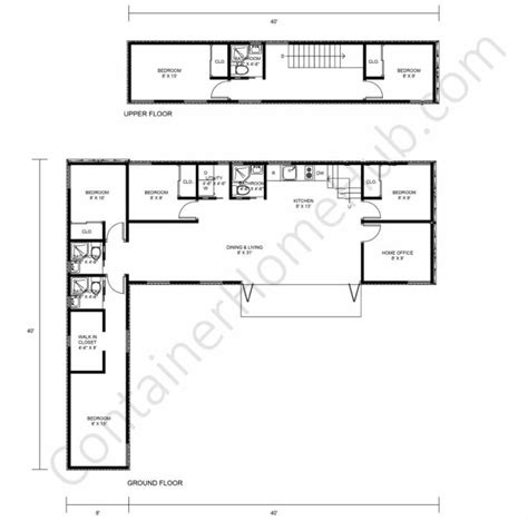 6 Bedroom Shipping Container Home Floor Plans