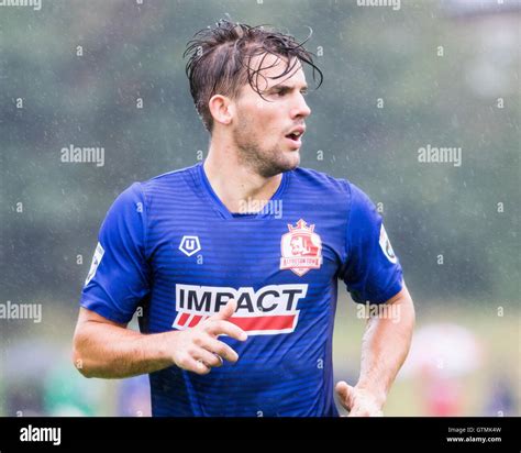 Ryan Wilson Playing For Alfreton Town Away At Salford City Stock Photo