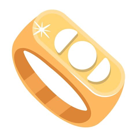 Premium Vector A Gold Ring With A Stone On It