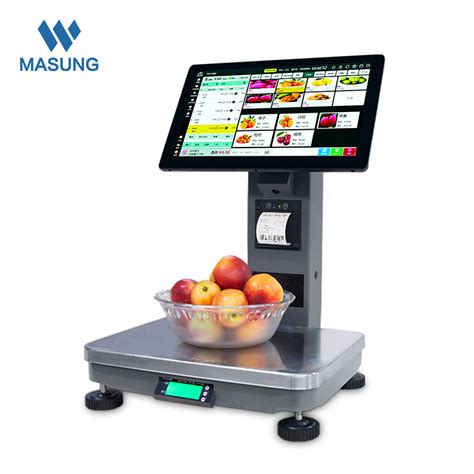 All In One Pos System With Intelligent Ai Scale With Thermal Printer