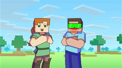 Steve And Alex Green Glasses Meme Minecraft Rule 34 Youtube