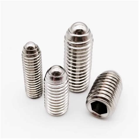 M4x16mm 304 Stainless Steel Spring Hex Socket Ball Point Grub Set