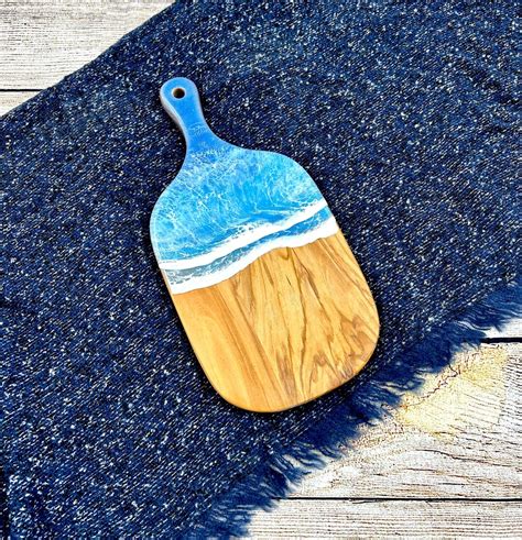 Charcuterie Board Ocean Resin Cutting Board Ocean Etsy