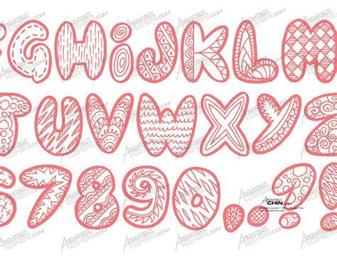 Doodle Font Doodle Letters Alphabet Digital Download Printable