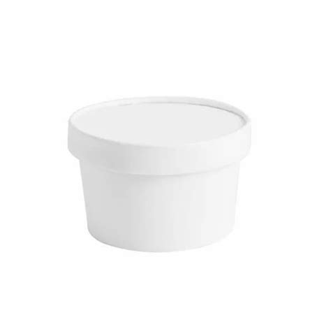 White Plain Food Container With Paper Lid At Rs 27piece In Bengaluru Id 2851951697412