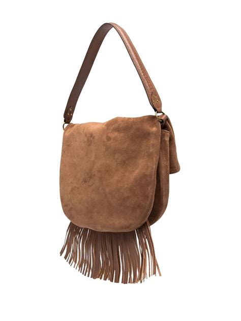 J R Me Dreyfuss Jerry Suede Fringe Shoulder Bag Farfetch