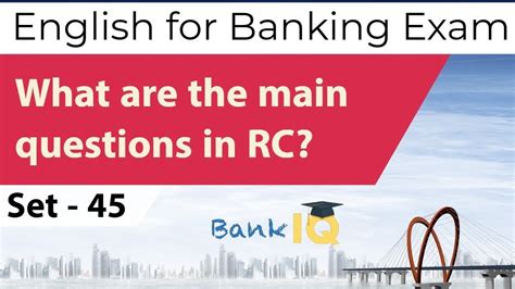 Learn English For Bank Exams Set What Are The Main Questions In Rc