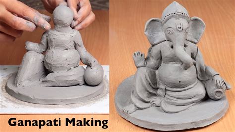 Eco Friendly Ganesha Ganesha Idol Making Process At Home Ganpati