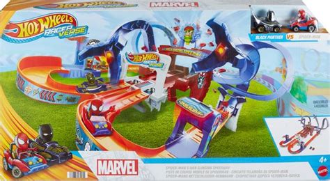 Hot Wheels Spider Mans Wirwarrende Racebaan Baanset Bol