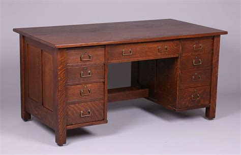 Stickley Brothers Executive Desk C1910 California Historical Design
