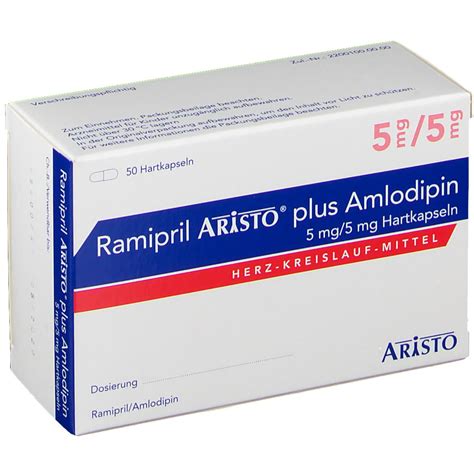 Ramipril Aristo Plus Amlodipin 5 Mg 5 Mg 50 St Mit Dem E Rezept Kaufen