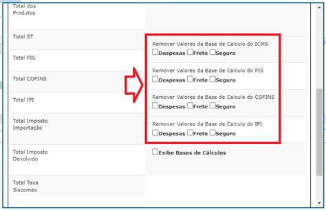 Como Excluir Despesas Frete E Seguro Das Bases De C Lculo Na Emiss O