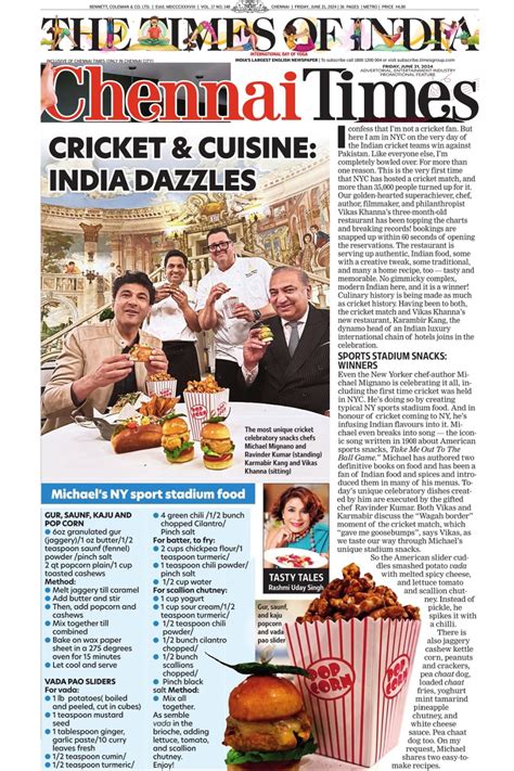 CRICKET AND CUISINE: INDIA DAZZLES