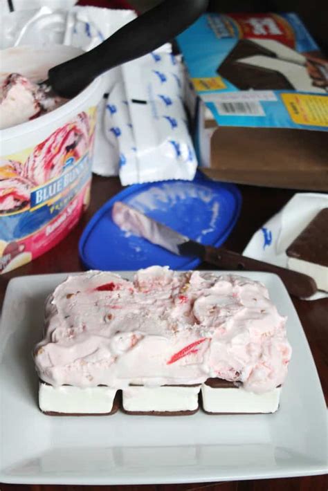 Banana Split Ice Cream Sandwich Cake