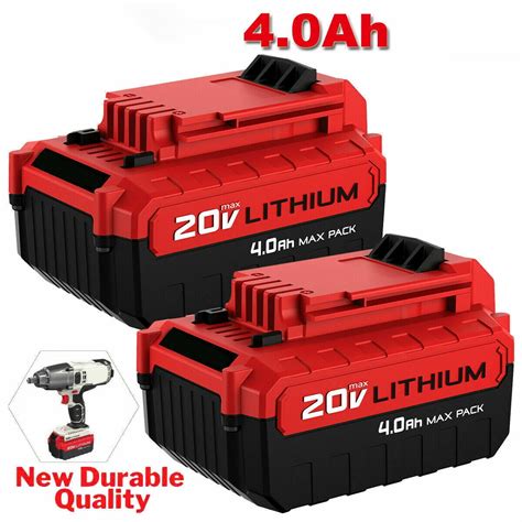 2pack 4000mah 20v Max Battery For Porter Cable 20v Lithium Battery Pcc685l Pcc685lp Pcc682l