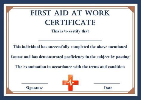 16 First-Aid Certificate ideas | first aid, certificate, certificate ...