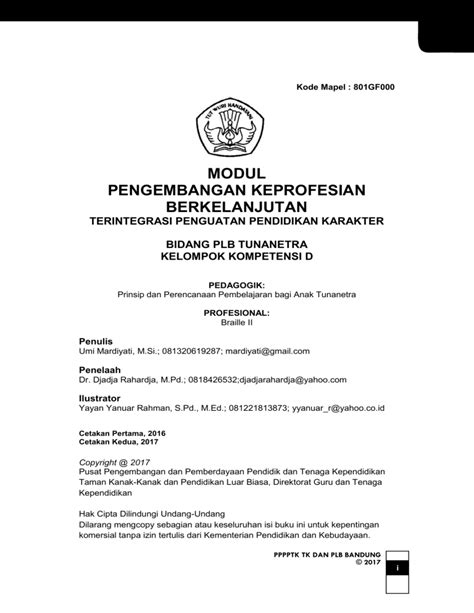 Modul Pengembangan Keprofesian Berkelanjutan