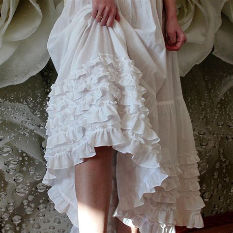 Ruffle Petticoat White Petticoat Long Petticoat Cotton Etsy