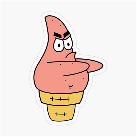 Patrick Star For Ice Cream Sticker For Sale By Shinterd In 2024