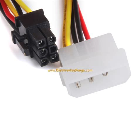 4 Pin Molex Male To 6 Pin Pci Express Pcie Female Power Adapter Cable Star International