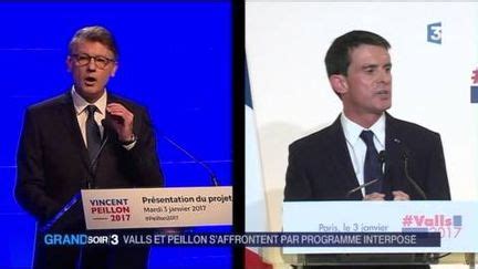 Primaire De La Gauche Valls Et Peillon S Affrontent Par Programme