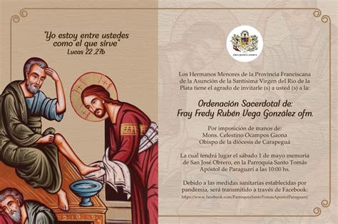 Profesión solemne de Fray Gastón Domínguez Carrascosa OFM