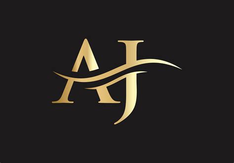 Initial Linked Letter Aj Logo Design Modern Letter Aj Logo Design