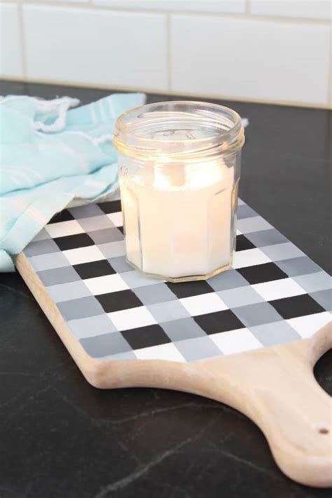 DIY Painted Buffalo Check Tray A Nod To Navy