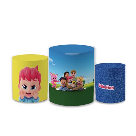 Trio Capas De Cilindros Sublimados Decorativo Tema Infantil Bebefinn