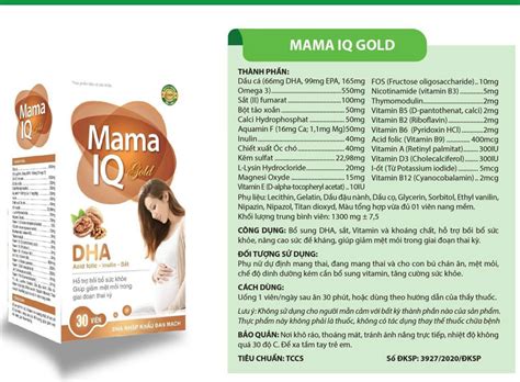 Mama Iq Gold Hỗ Trợ Bổ Sung Dha Epa Phát Triển Mắt Và Trí Não Của Trẻ