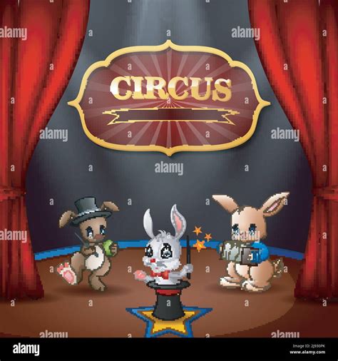 circus animal show  acrobat performance   arena stock vector